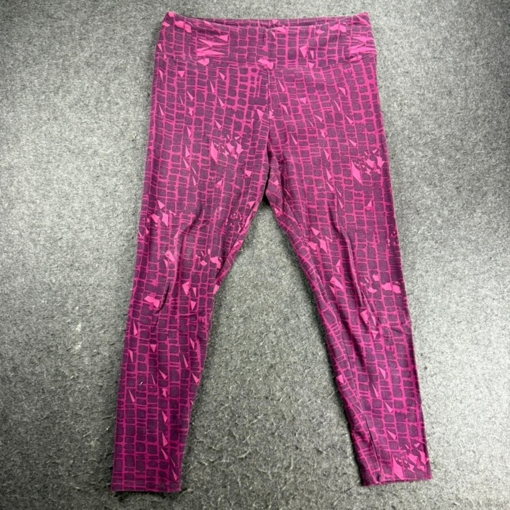 Soft Surroundings Pink Purple Geometric Print Leggings Women's‎ Size Large